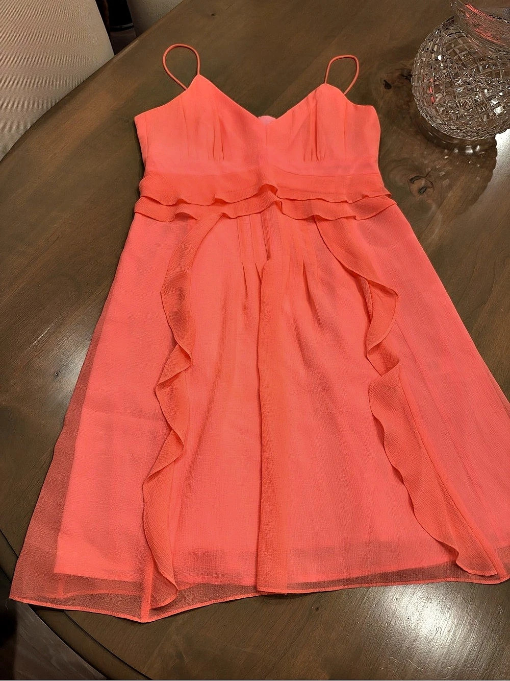 Nanette Lepore Ruffle Dress in Coral Size 10